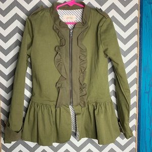 Persnickety Army Green Military jacket sz8